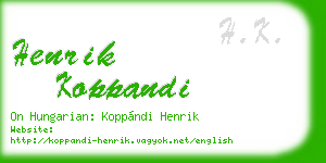 henrik koppandi business card