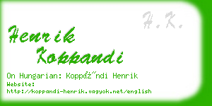 henrik koppandi business card